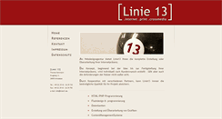 Desktop Screenshot of linie13.de