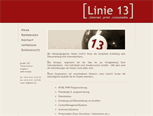 Tablet Screenshot of linie13.de